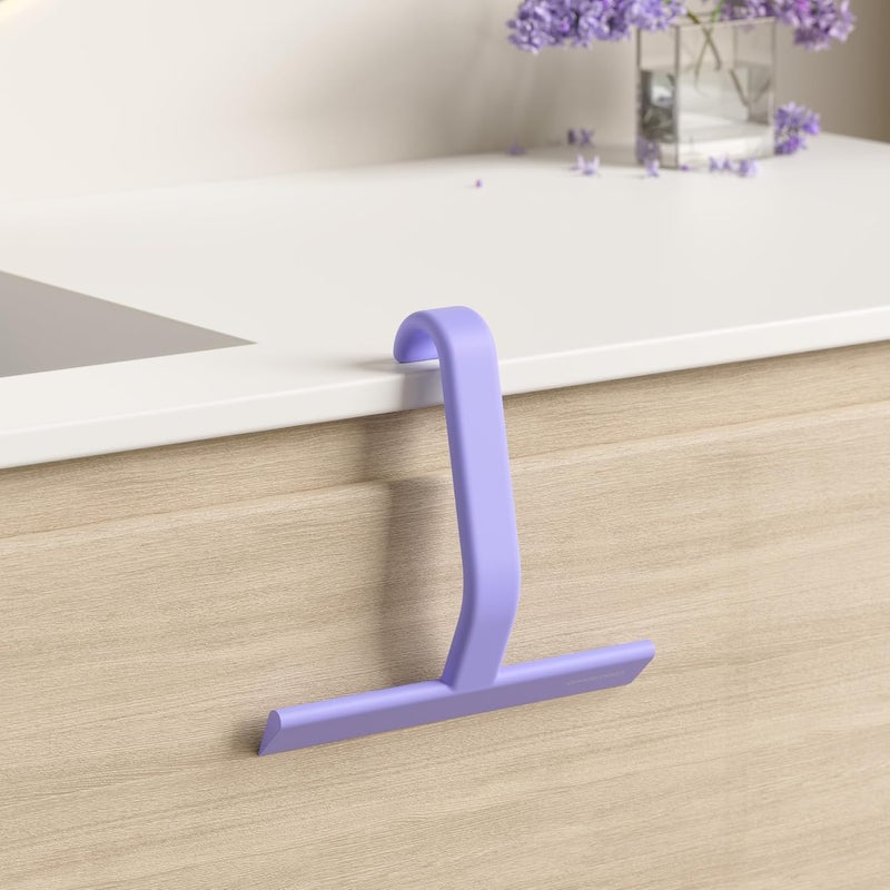 dancemoon JustHang Shower Squeegee for Glass Doors, All-One-Piece Silicone with Built-in Hook Design for Easy Hanging, Household Window Mirror Squeegee for Bathroom, Glass, Kitchen, Tile Wall, Car - Image 2